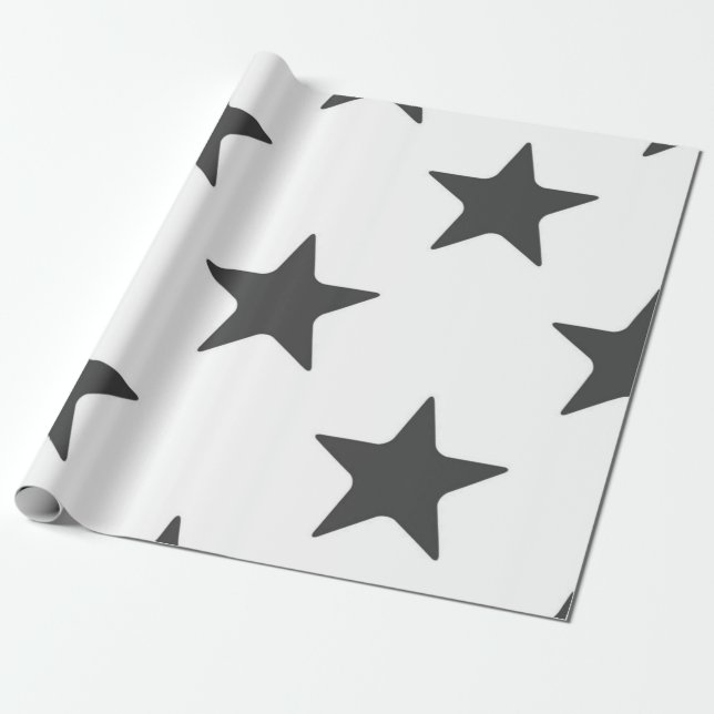 Stjärnmönster Presentpapper (Utrullad)