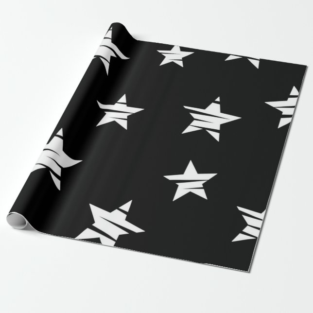 Stjärnmönster Presentpapper (Utrullad)