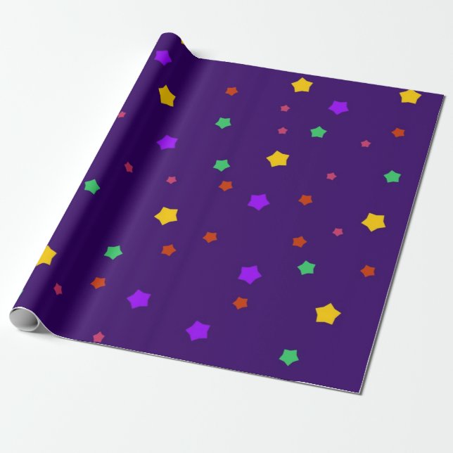 Stjärnmönster Presentpapper (Utrullad)