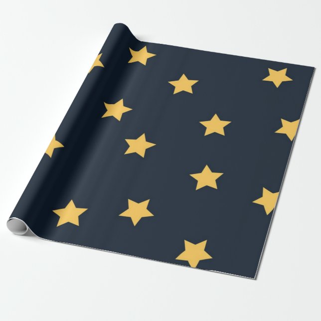 Stjärnmönster Presentpapper (Utrullad)