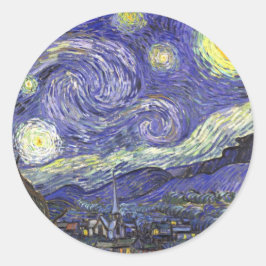 Stjärnnatt av Vincent van Gogh Runt Klistermärke