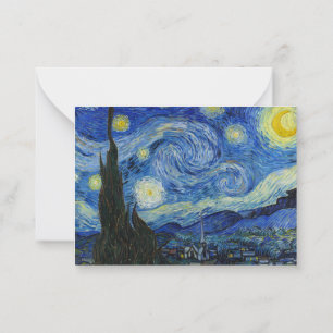 Stjärnnatten, 1889 av Vincent van Gogh Anteckningskort
