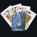Stjärnnatten, 1889 av Vincent van Gogh Casinokort<br><div class="desc">Stjärnnatten,  1889 av Vincent van Gogh. Det skildrar den uppfattning som kommer från det öster-vända fönstret om hans asylrum på Saint-Rémy-de-Provence,  precis före soluppgången,  med tillägg av en imaginär by.</div>