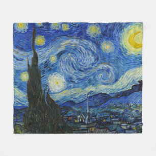 Stjärnnatten, 1889 av Vincent van Gogh Fleecefilt