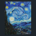 Stjärnnatten (1889) av Vincent Van Gogh Fototryck<br><div class="desc">Berömd-målare av alla tider</div>