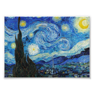 Stjärnnatten (1889) av Vincent Van Gogh Fototryck