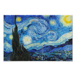 Stjärnnatten (1889) av Vincent Van Gogh Fototryck