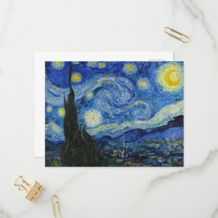 Stjärnnatten, 1889 av Vincent van Gogh Inbjudan Vykort