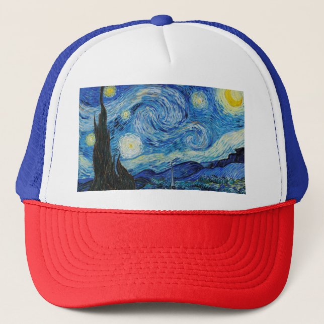 Stjärnnatten (1889) av Vincent Van Gogh Keps (Framsida)