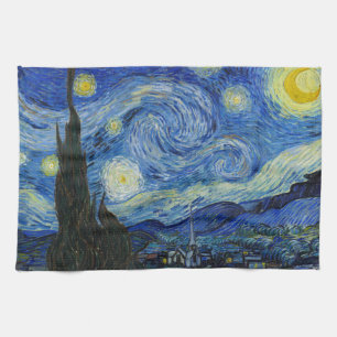 Stjärnnatten, 1889 av Vincent van Gogh Kökshandduk