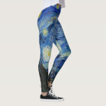 Stjärnnatten, 1889 av Vincent van Gogh Leggings<br><div class="desc">Stjärnnatten,  1889 av Vincent van Gogh. Det skildrar den uppfattning som kommer från det öster-vända fönstret om hans asylrum på Saint-Rémy-de-Provence,  precis före soluppgången,  med tillägg av en imaginär by.</div>