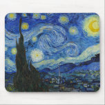 Stjärnnatten, 1889 av Vincent van Gogh Musmatta<br><div class="desc">Stjärnnatten,  1889 av Vincent van Gogh. Det skildrar den uppfattning som kommer från det öster-vända fönstret om hans asylrum på Saint-Rémy-de-Provence,  precis före soluppgången,  med tillägg av en imaginär by.</div>
