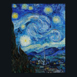 Stjärnnatten (1889) av Vincent Van Gogh Poster<br><div class="desc">Berömd-målare av alla tider</div>