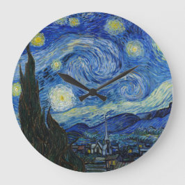 Stjärnnatten, 1889 av Vincent van Gogh Stor Klocka