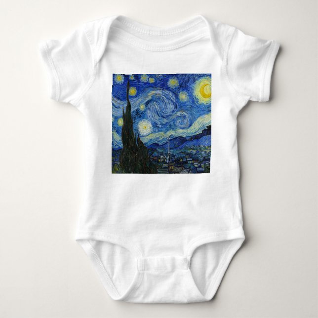 Stjärnnatten, 1889 av Vincent van Gogh T Shirt (Framsida)