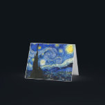 Stjärnnatten av After Vincent van Gogh Tack Kort<br><div class="desc">Efter Vincent van Gogh - Starrinatten,  oändliga punkter. Vincent Willem van Gogh (1853-1890) var en nederländsk Post-Impressionistisk målare som postumt blev en av de mest berömd och inflytelserika figurer i Western konsthistoria.</div>