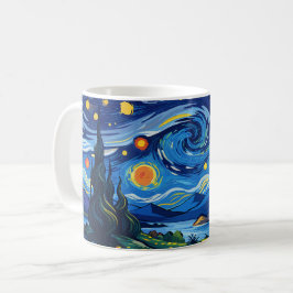 Stjärnnatten över Lugnen Kaffemugg