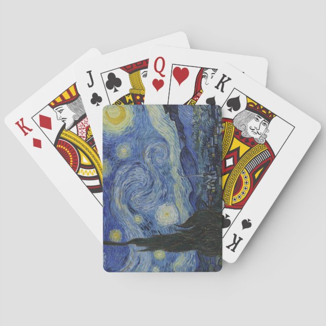 Stjärnnatten (Vincent van Gogh) (Berömd Art) Casinokort (Baksidan)