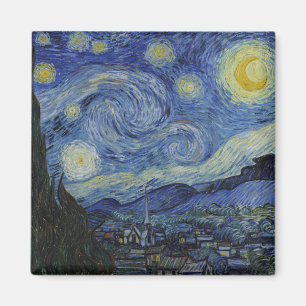 Stjärnnatten (Vincent van Gogh) (Berömd Art) Magnet