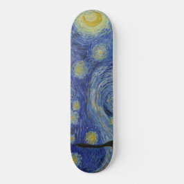 Stjärnnatten (Vincent van Gogh) (Berömd Art) Mini Skateboard Bräda 18,5 Cm