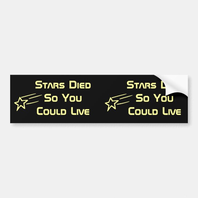 Stjärnor dog, så du kunde bo rikligt bildekal (Framsidan)