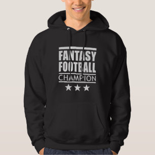 Stjärnor för fantasifotbollmästare sweatshirt med luva