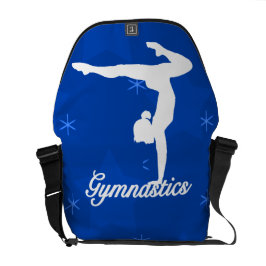Stjärnor för gymnastikflickablått kurir väska