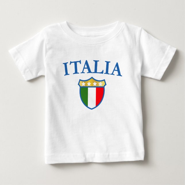 Stjärnor för Italia Emblemskjorta 4 T-shirt (Framsida)