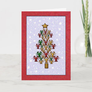 Stjärnor för kräftorhummerjulgran helgkort