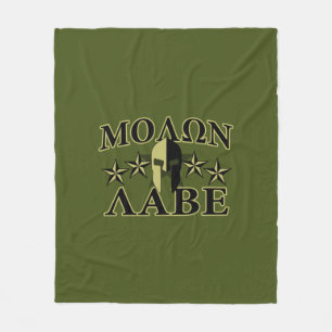 Stjärnor för Molon Labe spartanska hjälm 5 Fleecefilt