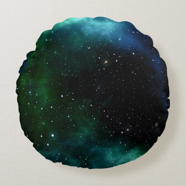 Stjärnor Galaxy Gradient Rund Kudde (Framsidan)