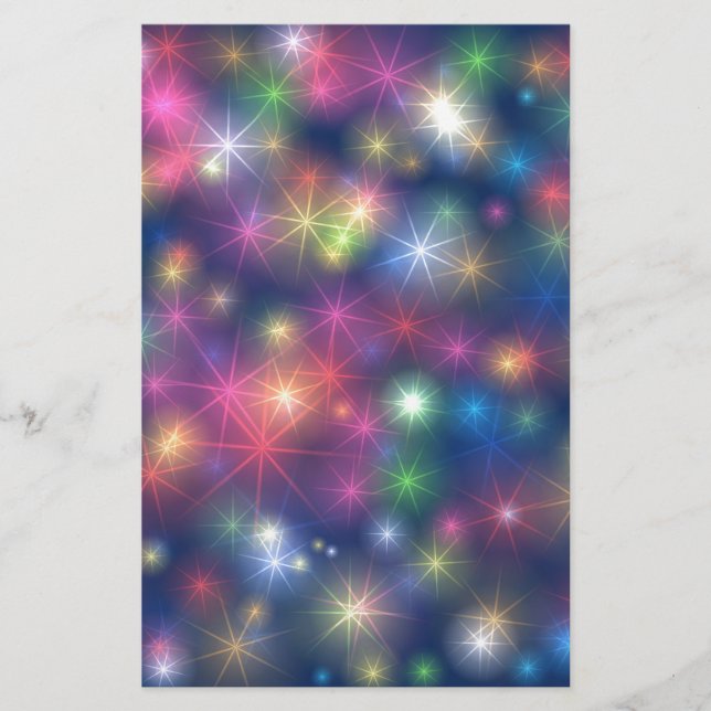 Stjärnor gott nytt år Party Glitter Brevpapper (Framsida)
