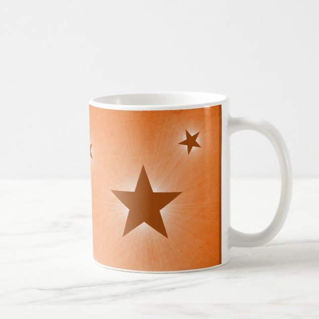 Stjärnor i Nattens Himlar Mugg, Orange Kaffemugg (Höger)