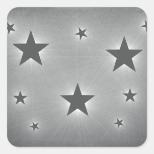 Stjärnor i Night Himmel Stickers, Mörk Grått Fyrkantigt Klistermärke