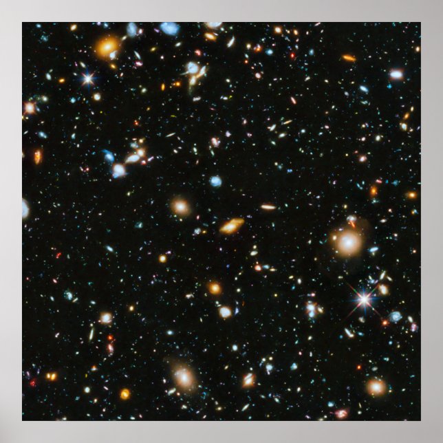 Stjärnor i rymden - Hubble Ultra Deep Fält Poster (Framsidan)