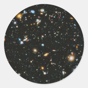 Stjärnor i rymden - Hubble Ultra Deep Fält Runt Klistermärke