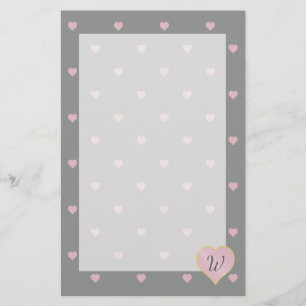 Stjärnor inom hörn på Grått Stationery Brevpapper