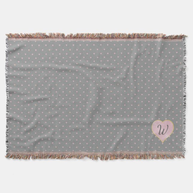 Stjärnor inom hörn på Grått Throw Blanket Mysfilt (Framsidan)