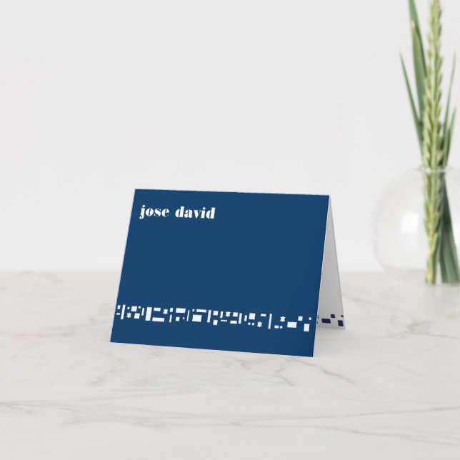 Stjärnor & kvadrerar den bat mitzvah puben tackar anteckningskort (Framsida)