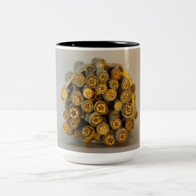 Stjärnor längs Rio Grande Cotton Wood Träd Två-Tonad Mugg (Center)