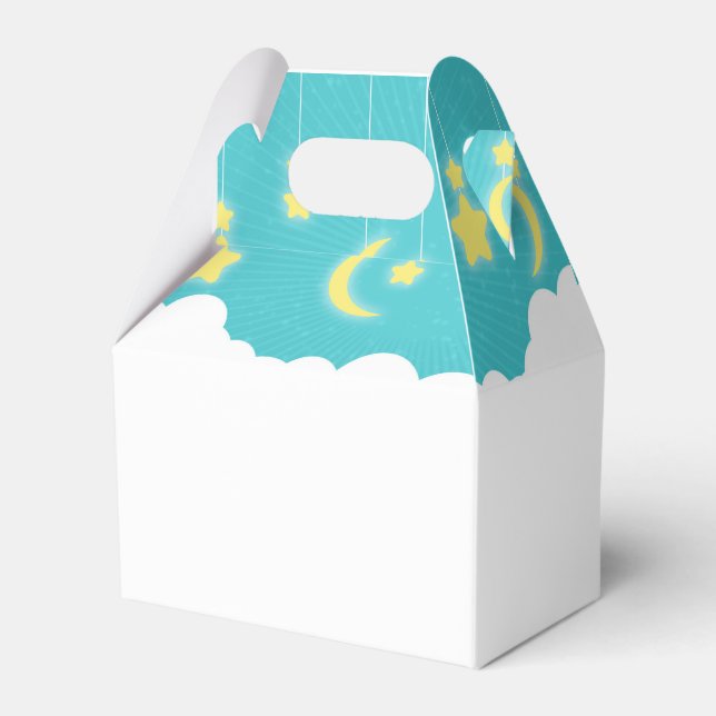 Stjärnor Måne & Moln Baby Shower Förmånslådor Presentaskar (Baksidan Sidan)