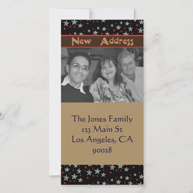 stjärnor nya adress meddelande (Framsida)