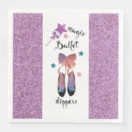 Stjärnor och Bows och Magic Ballet Tofflor Pappersservett