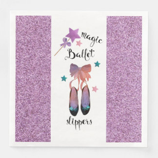Stjärnor och Bows och Magic Ballet Tofflor Pappersservett