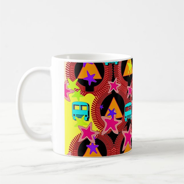 Stjärnor Och Bussar Kaffemugg (Vänster)