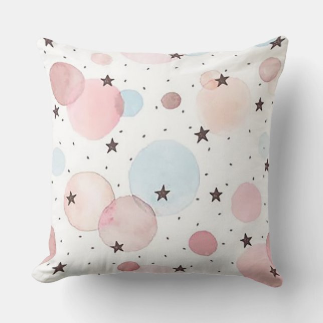 Stjärnor och cirklar kudde (Framsida)