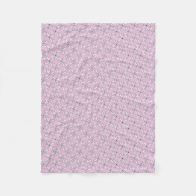 Stjärnor och diamanter mönster Rosa Fleecefilt (Framsidan)