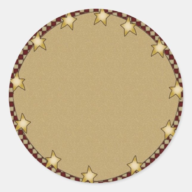 Stjärnor och Land primitiv etikett (Framsida)