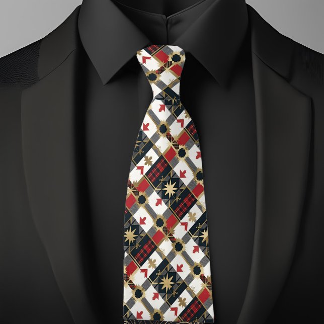 Stjärnor och pilar Plaid Slips (Skapare uppladdad)