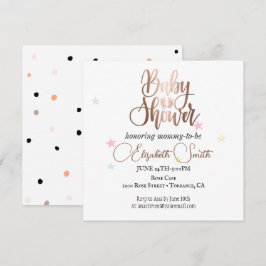 Stjärnor och prickar till din prinsessinbjudan inbjudningar